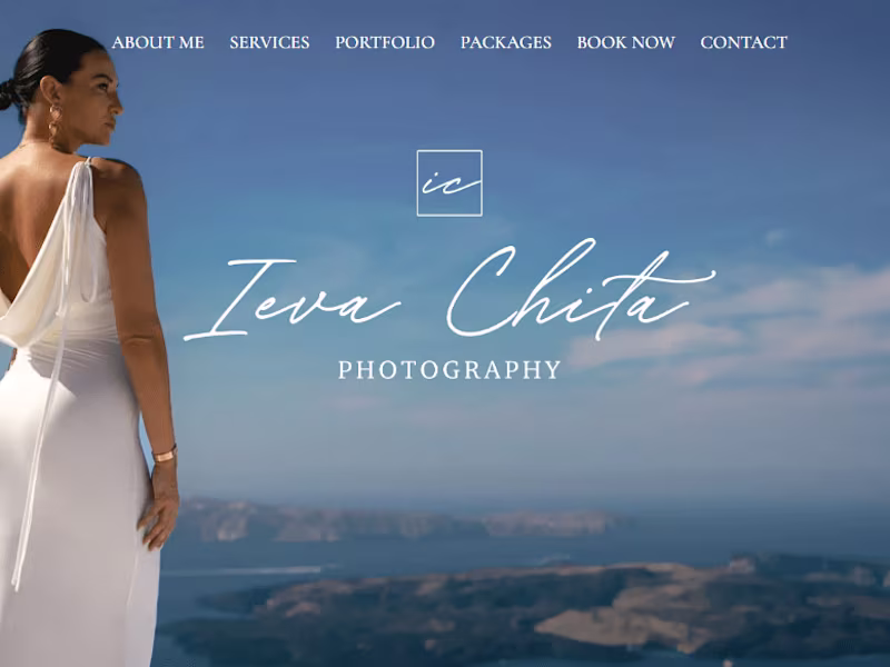 Cover image for Photographer's website 