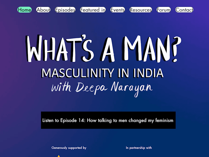 Cover image for Deepa Narayan | Whats a Man | Podcast