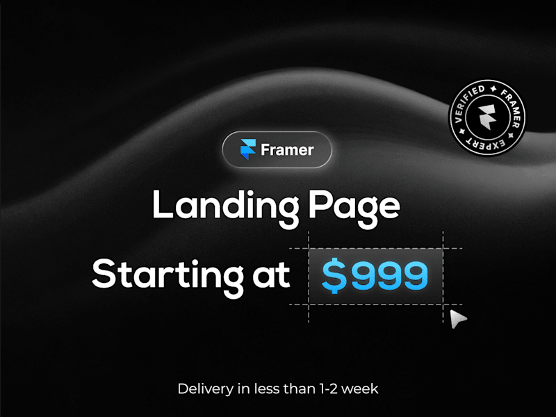 Cover image for Framer • Landing Page Design & Development