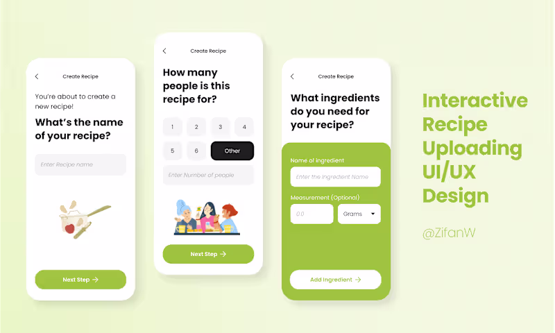 Cover image for Interactive Recipe Upload Mobile App