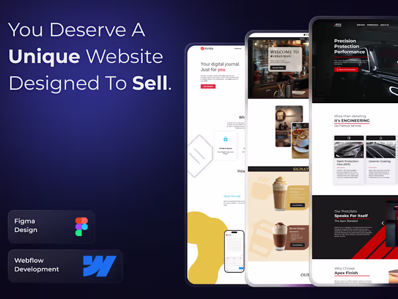 Cover image for Modern Webflow Landing Page (Design + Build)