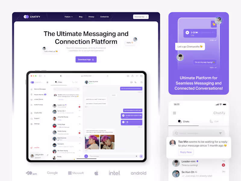 Cover image for 🖥️ Chatify • Message Landing Page