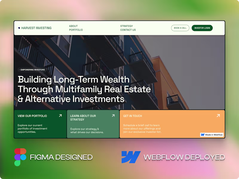 Cover image for Webflow Landing Page (Design + Development)