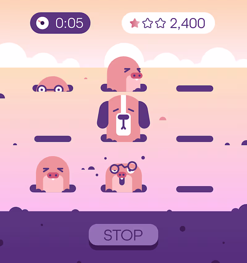 Cover image for Many Moles - Mini Game - Rive