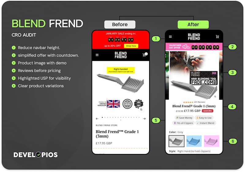 Cover image for Blend Frend | Shopify Website CRO Audit