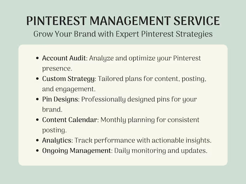 Cover image for Pinterest Account Management