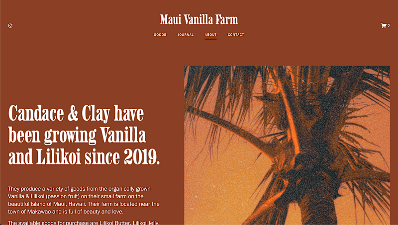 Cover image for Maui Vanilla Farm v.0 - Website