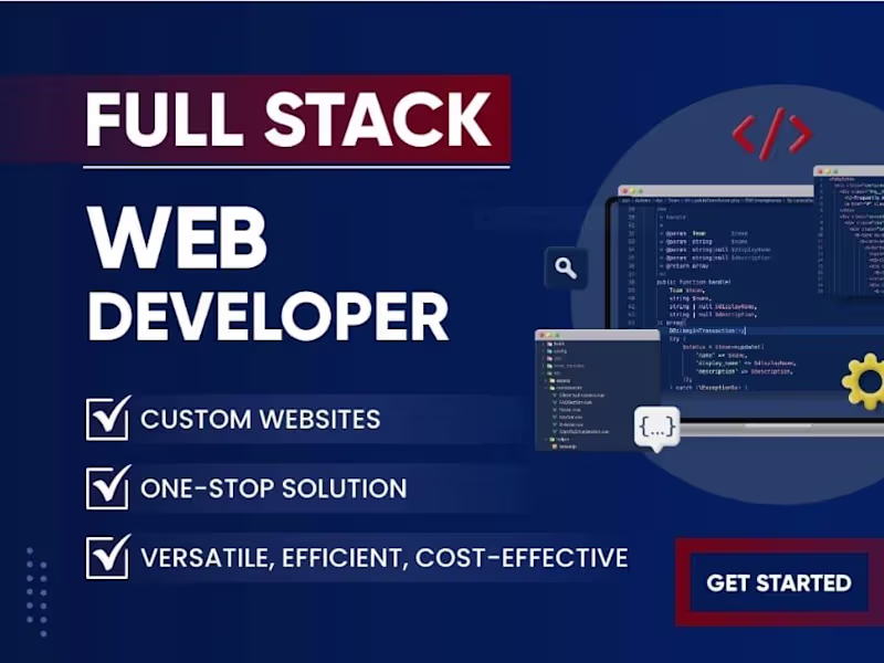 Cover image for your full stack web developer in PHP laravel, HTML, CSS