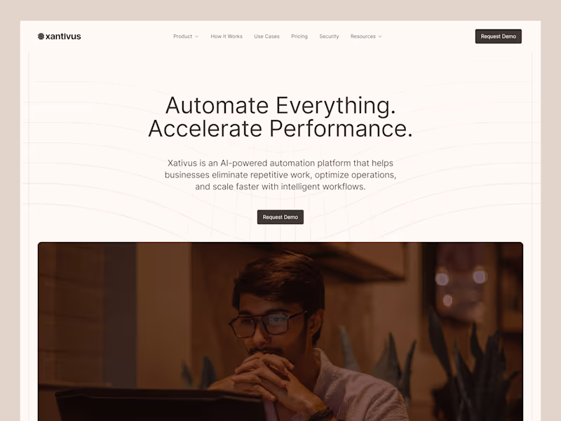 Cover image for Brand & UI Design for Xantivus - Automating Business Smarter