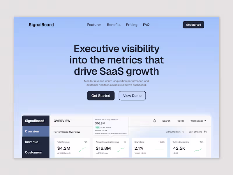 Cover image for SaaS Landing Page Design and Framer Build