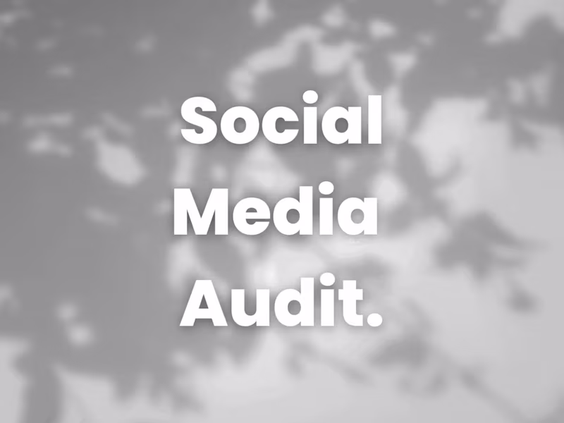 Cover image for Social Media Audit