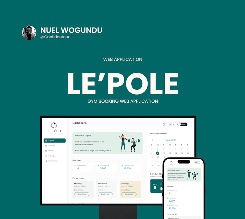 Cover image for Le'Pole Gym Booking Web App