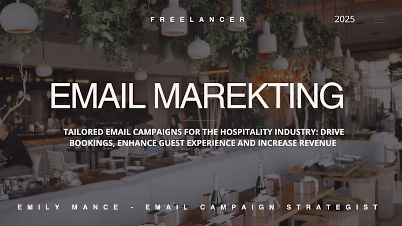 Cover image for TAILORED EMAIL CAMPAIGNS FOR HOSPITALITY INDUSTRY 