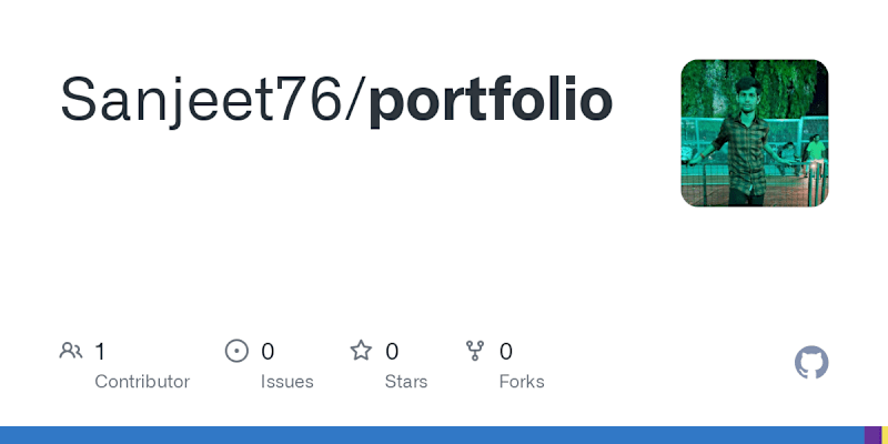 Cover image for Sanjeet76/portfolio