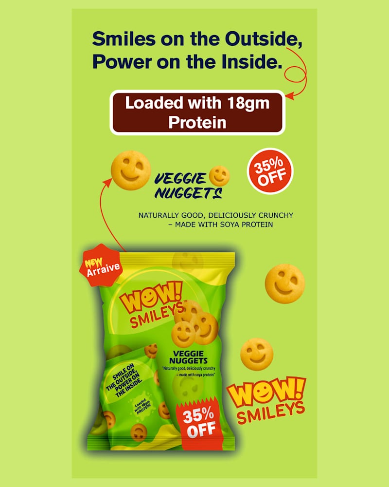 Cover image for WOW! Smileys Veggie Nuggets Packaging & Ad Design