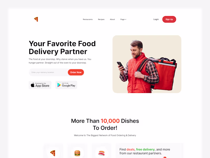 Cover image for Food Delivery Website