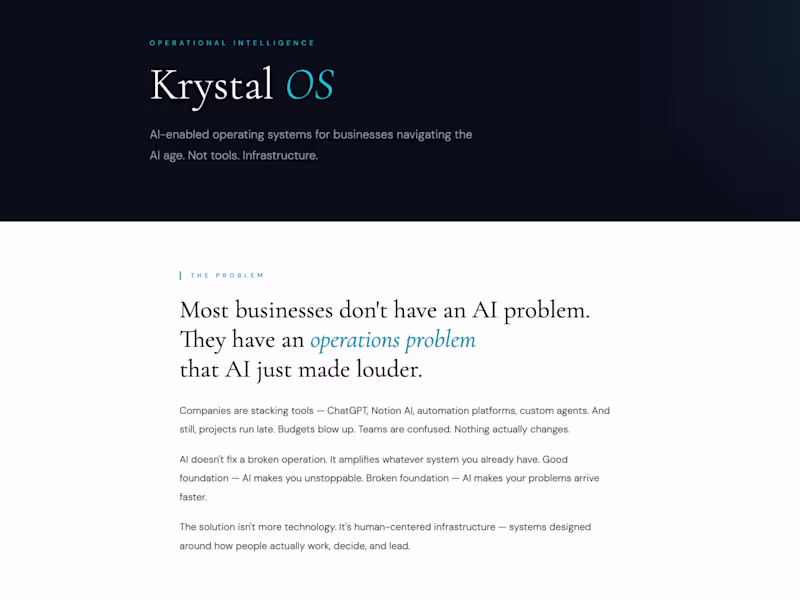 Cover image for Krystal OS live website —