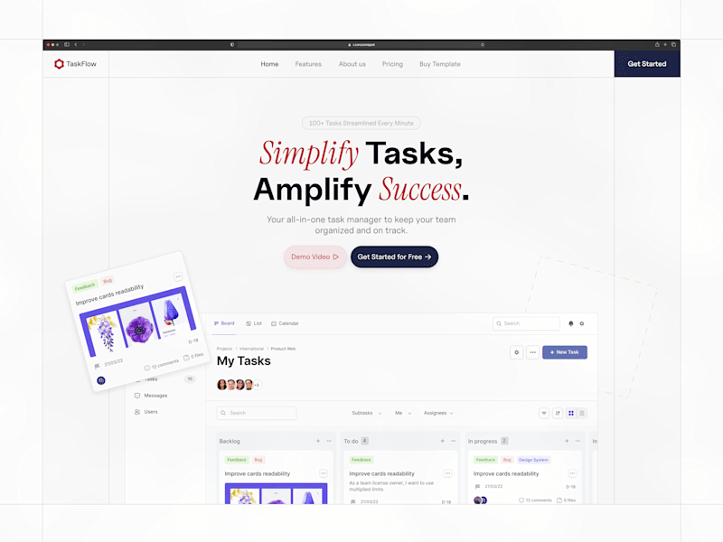 Cover image for FlowTask – Simplifying Productivity for SaaS Teams
