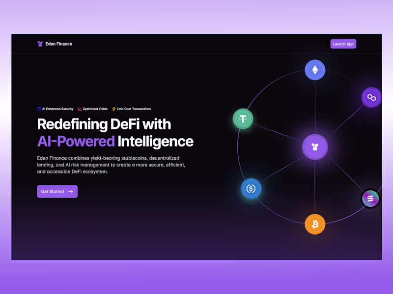 Cover image for Eden Finance Website Design -DeFi