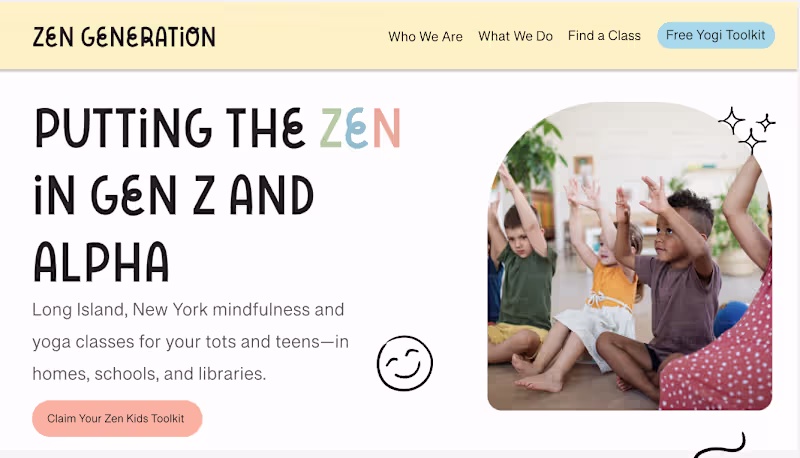 Cover image for Rebrand & Website Redesign for a Children’s Yoga Studio