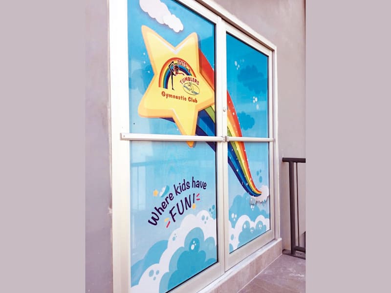 Cover image for Tots & Tumblers Gymnastic Club - Double Door Decals