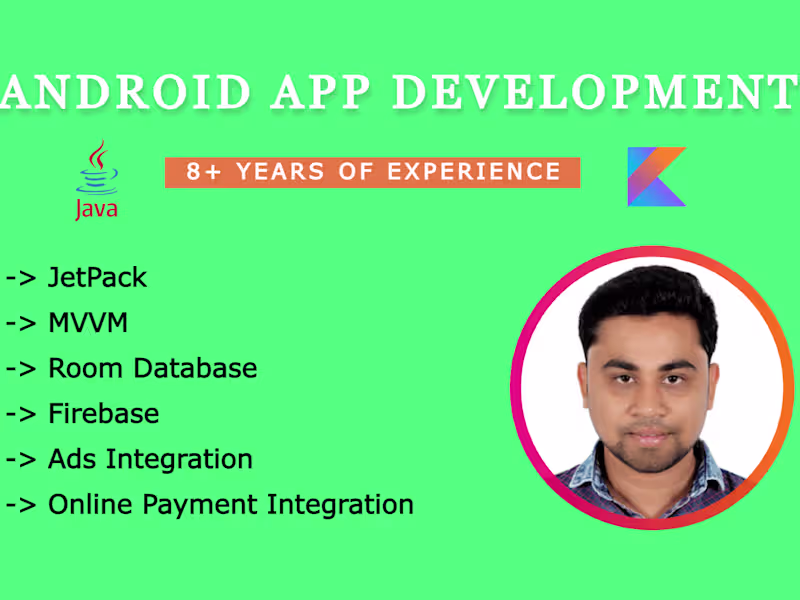 Cover image for Android Application Development (Kotlin/Java)