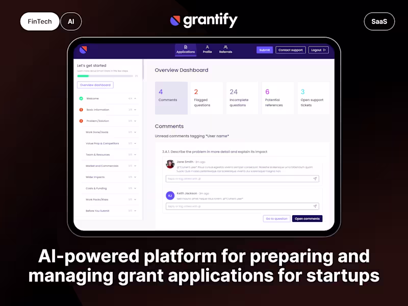 Cover image for Grantify - AI-powered Grant Applications Management
