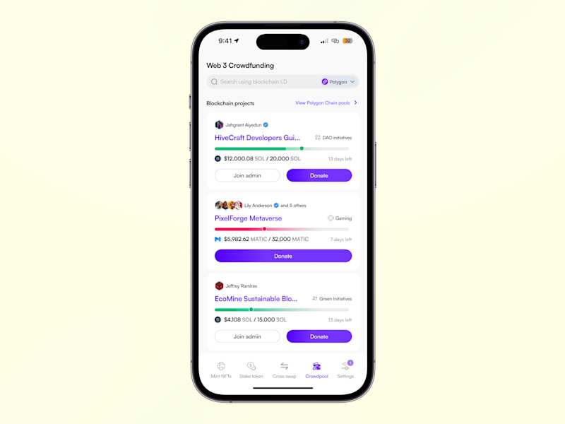 Cover image for Crowdfunding platform for blockchain projects.
