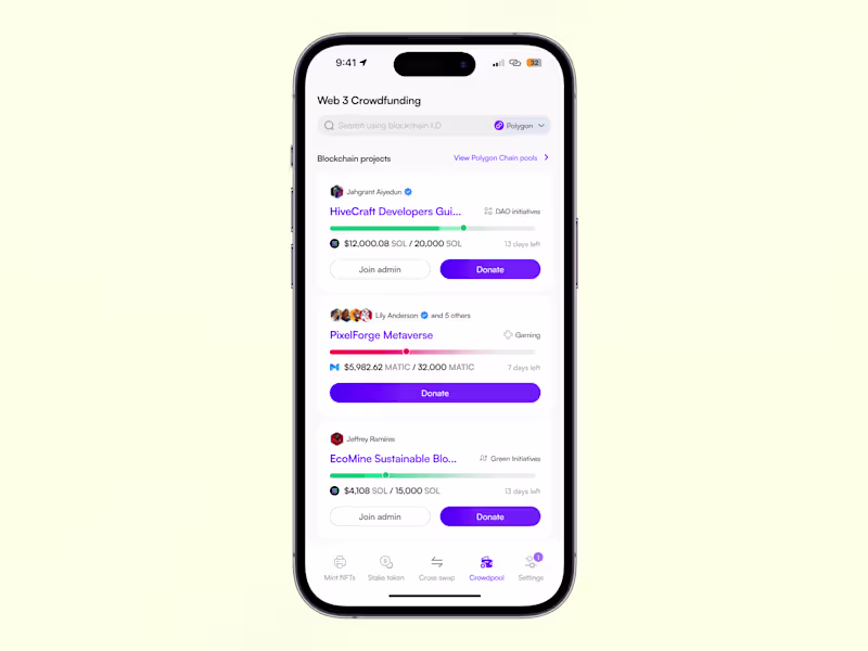 Cover image for Crowdfunding platform for blockchain projects.