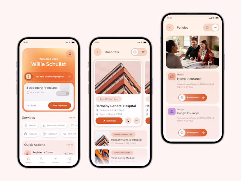 Cover image for "Insurance Mobile App UI/UX Design"
A