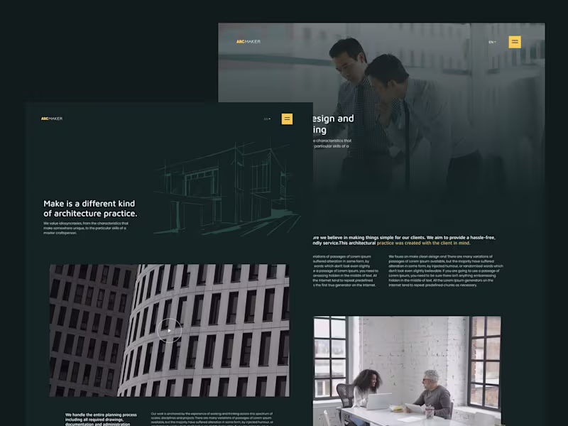 Cover image for Website project for an architecture