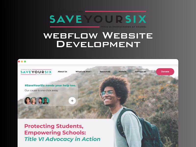 Cover image for SaveYourSix – Advocacy & Education Website (Webflow Development)