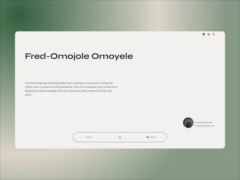 Cover image for Portfolio - Version 1