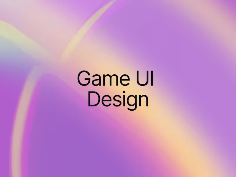 Cover image for Game UI Design