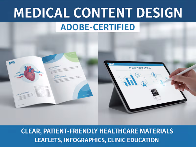Cover image for Medical Content Design | Leaflets, One-Pagers & Infographics