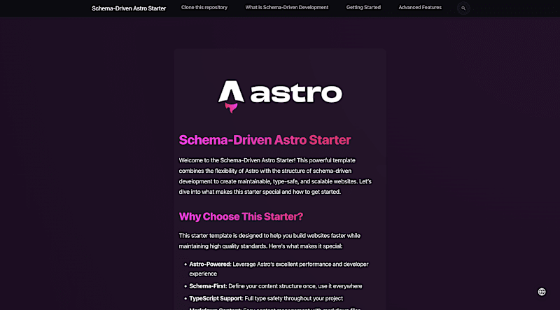 Cover image for Schema-Driven Astro Starter Kit Development