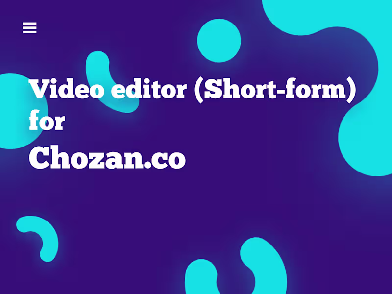 Cover image for Video editor (Short-form)