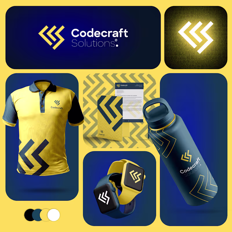 Cover image for Logo and Brand Identity Design done for Codecraft Solutions
