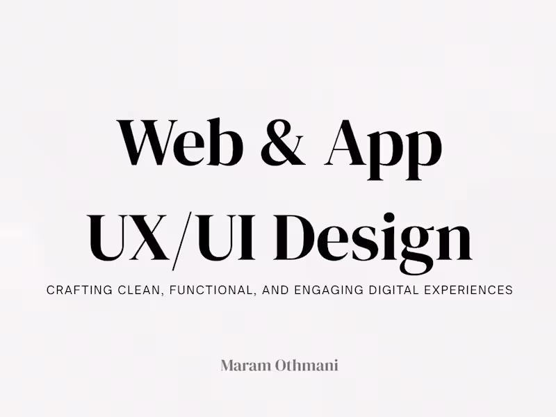 Cover image for Modern UX/UI Web & App Design