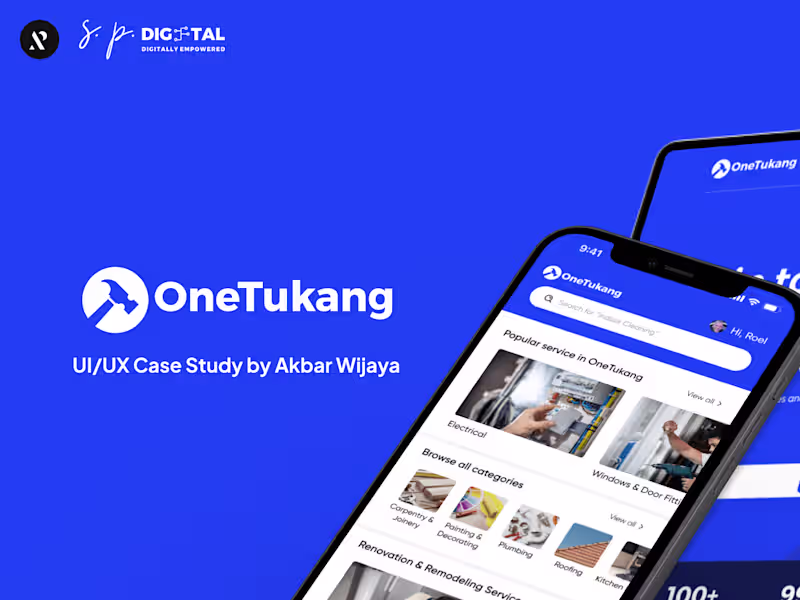 Cover image for OneTukang: A Platform Bridging Homeowners and Local Worker