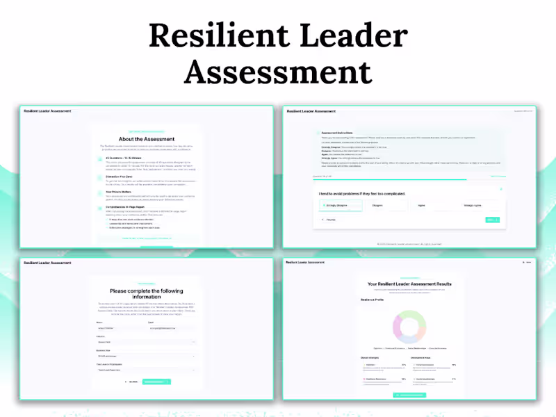Cover image for Resilient Leader Assessment | React