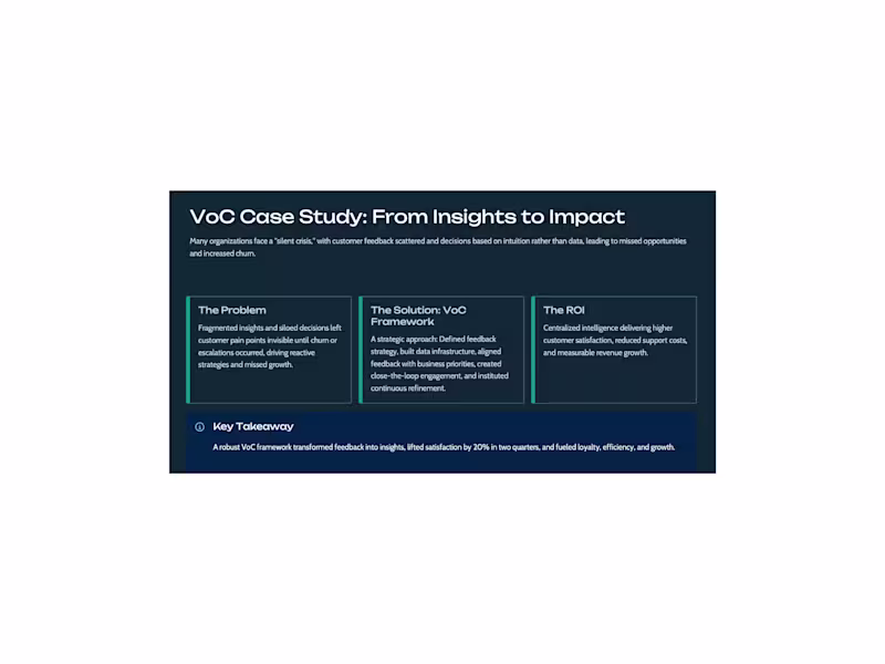 Cover image for Voice of Customer Consulting: From Feedback to Strategy