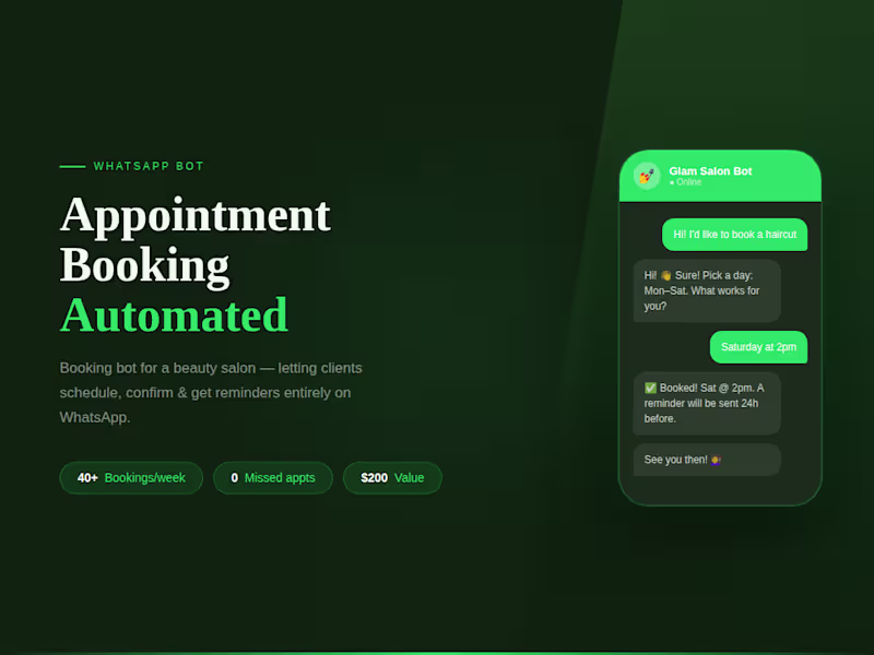 Cover image for Booking Apointment Automated