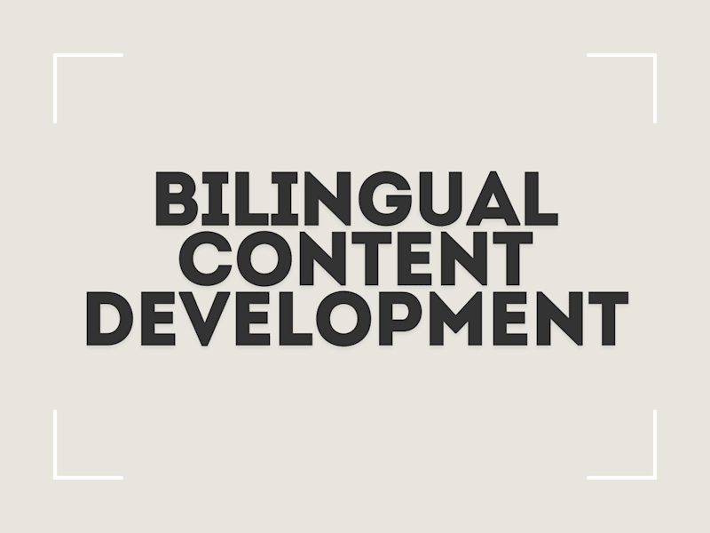 Cover image for Bilingual Content Development