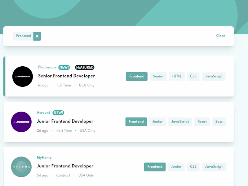Cover image for Frontend  | Job Listings For ATS