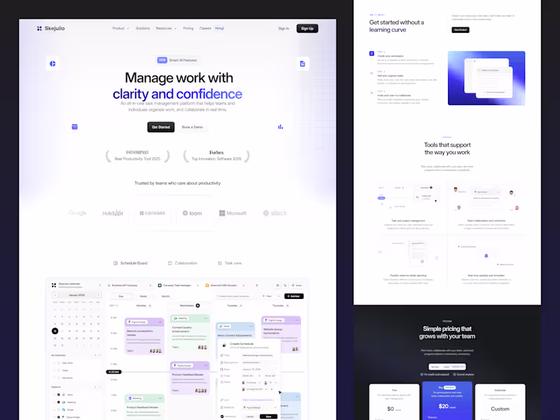 Cover image for Task Management Landing Page