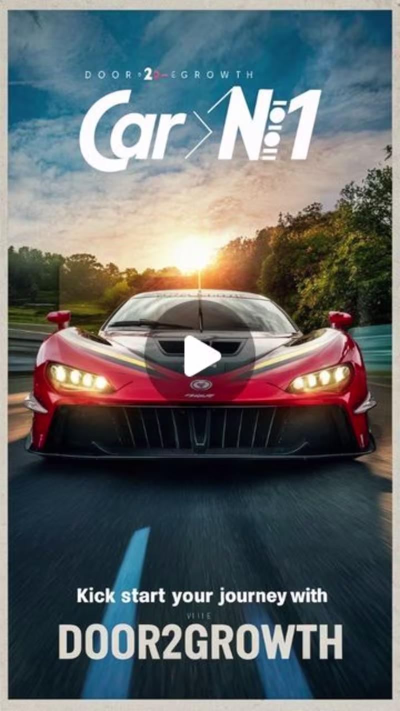 Cover image for D2G on Instagram: “Door2Growth × Car no 1 🔥
Kick Start your jo…