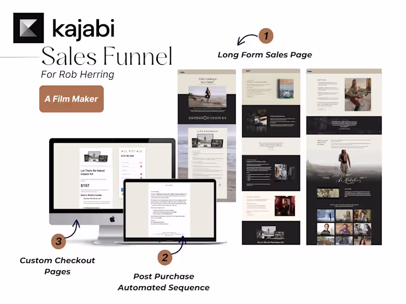 Cover image for Kajabi Sales Page Design for Filmmaker’s Premium Content Library