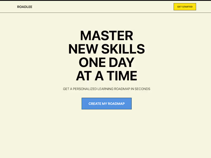 Cover image for Title: Roadlee - AI Agent Learning Platform Role: Product En...