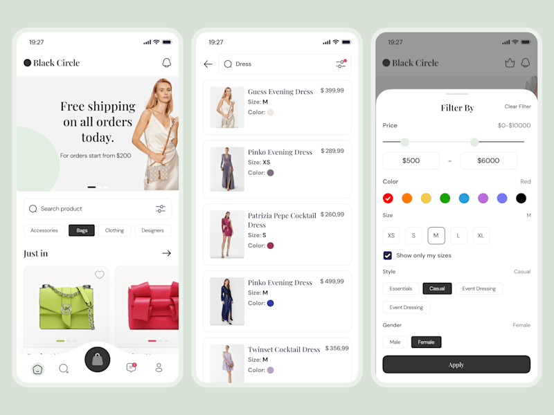 Cover image for UI/UX for E-commerce  Fashion Mobile App Resale & Rent Clothes
